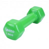 Гантель для фитнеса виниловая шестигранная Voitto 1,5 кг